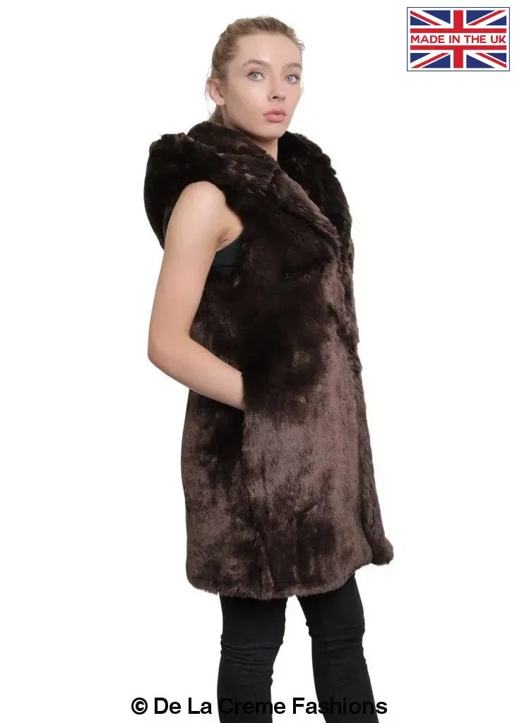 Faux Fur Hooded Gilet