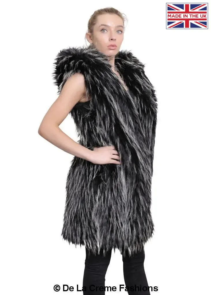 Faux Fur Hooded Gilet