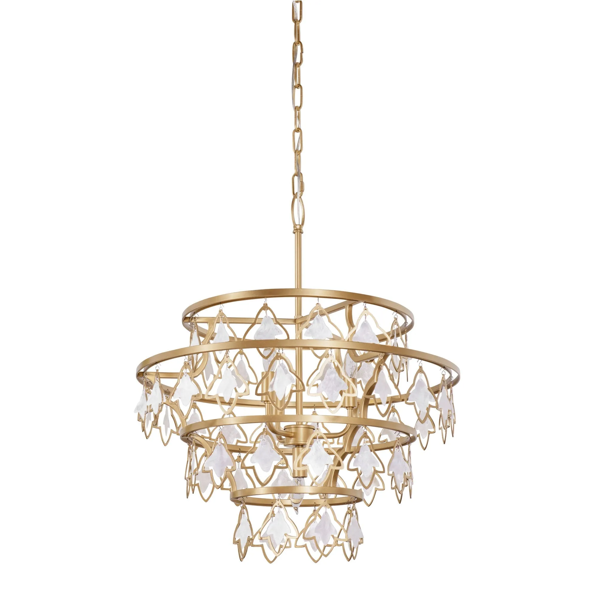 Fleur 386C04FG 4-Light Chandelier - French Gold