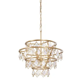 Fleur 386C04FG 4-Light Chandelier - French Gold