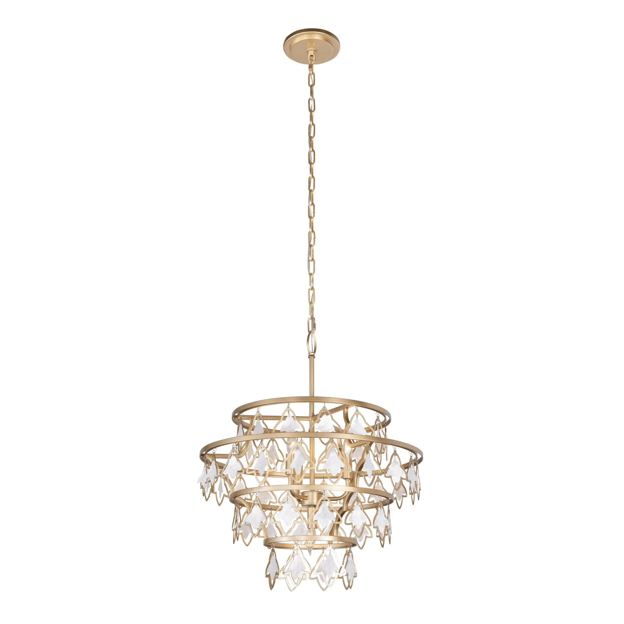 Fleur 386C04FG 4-Light Chandelier - French Gold