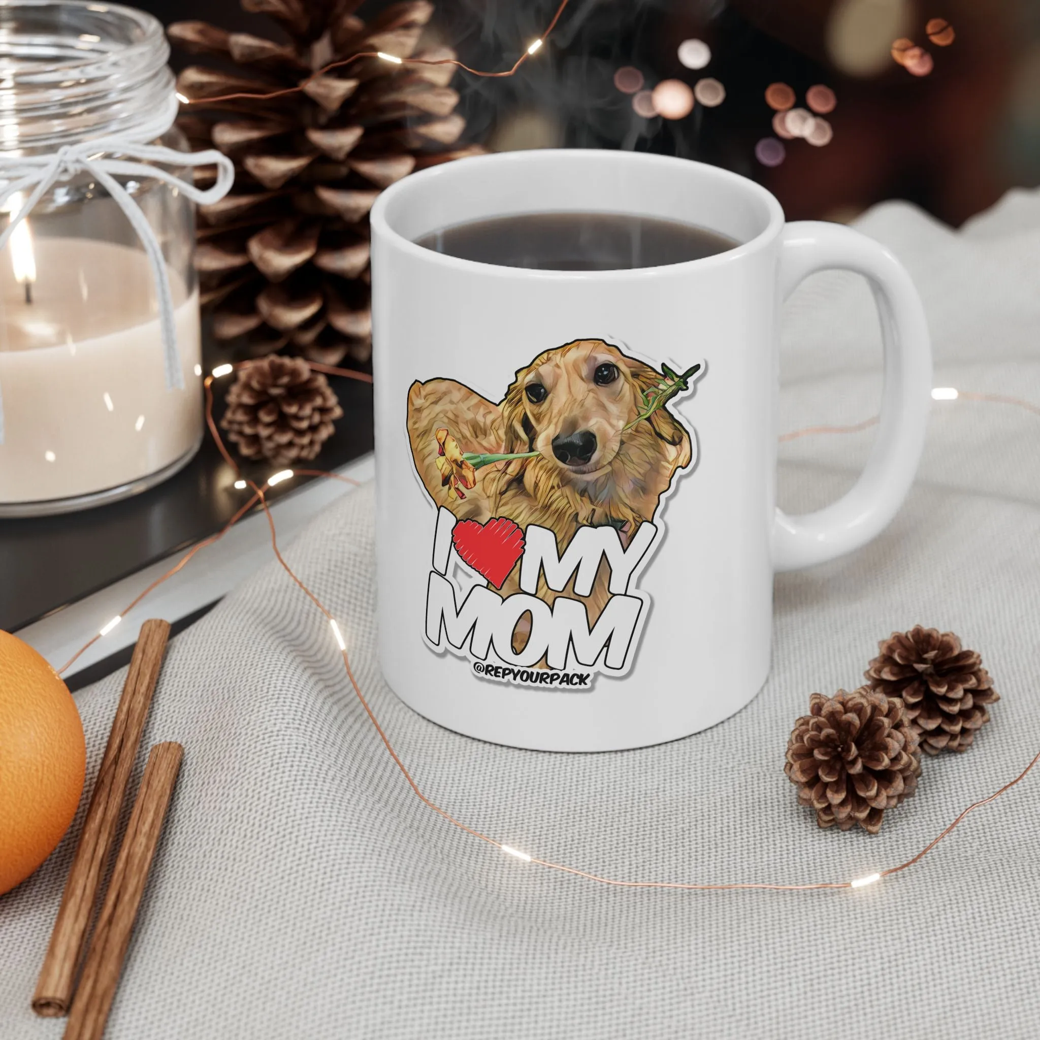 Frankie Long Boy Mom Ceramic Mug, 11oz