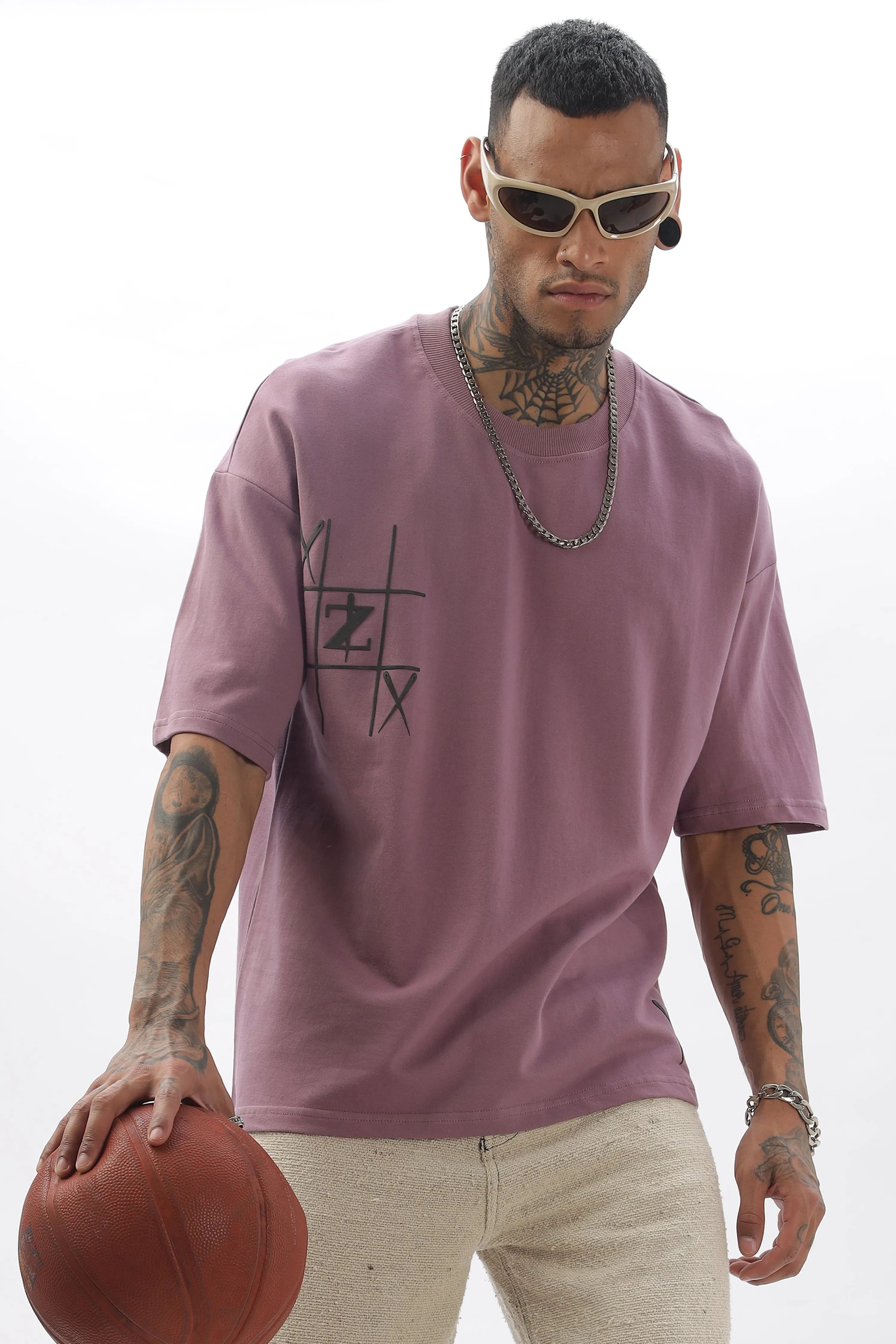 GameOn XO Purple Dropshoulder Tshirt