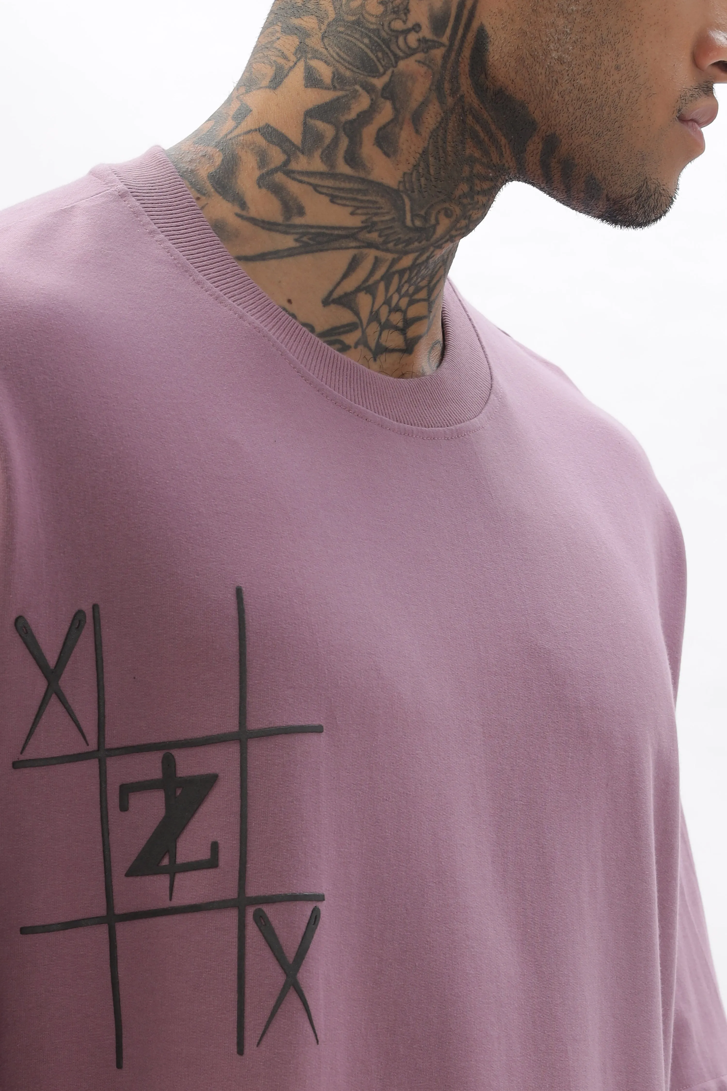 GameOn XO Purple Dropshoulder Tshirt