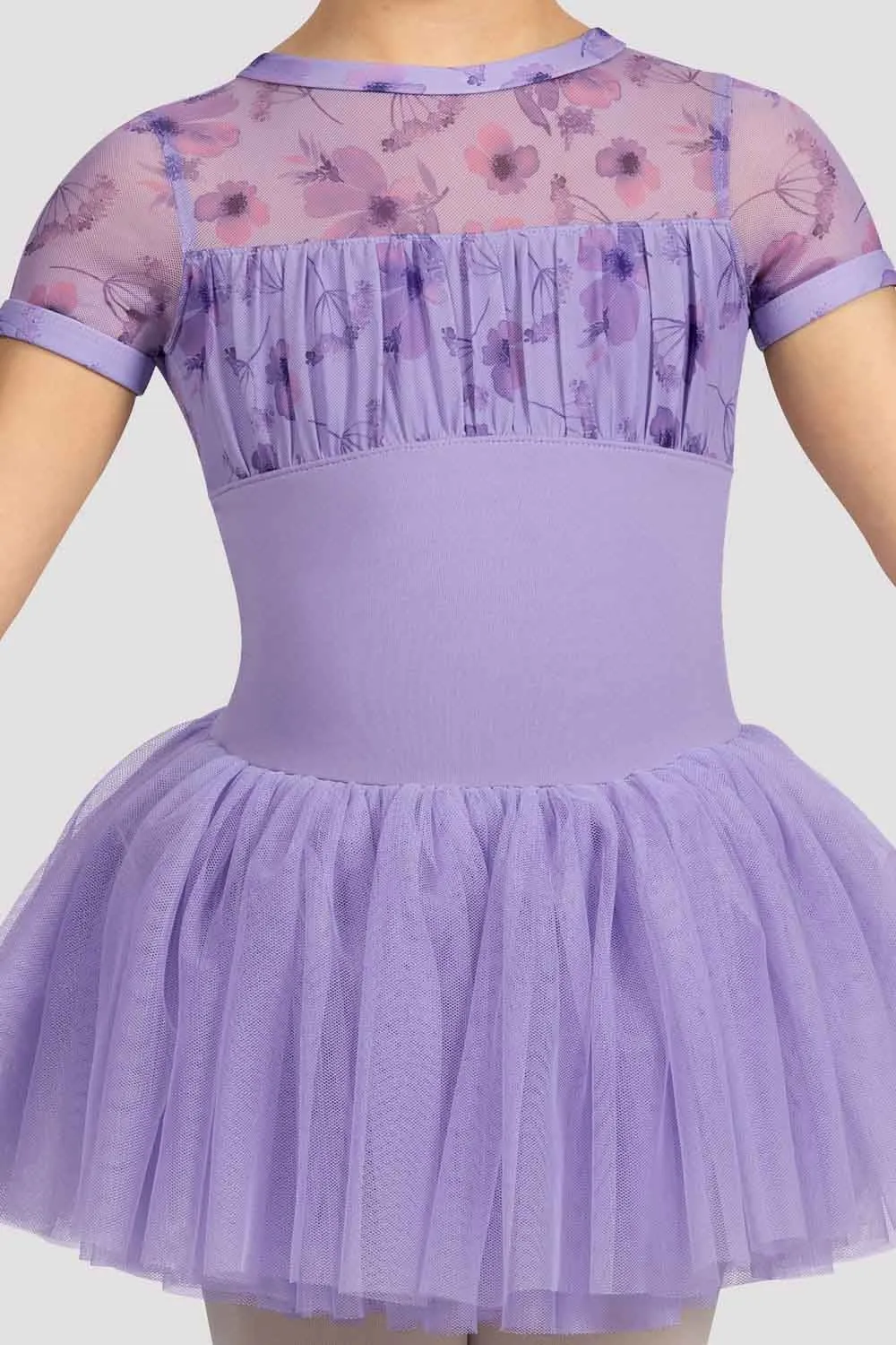 Girls Belle Floral Cap Sleeve Tutu Dress