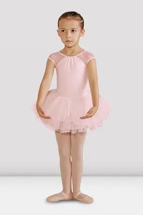 Girls Elenore Bow Mesh Tutu Leotard