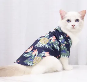 Glam Paws  Beach Pineapple Hawaiian pet shirt