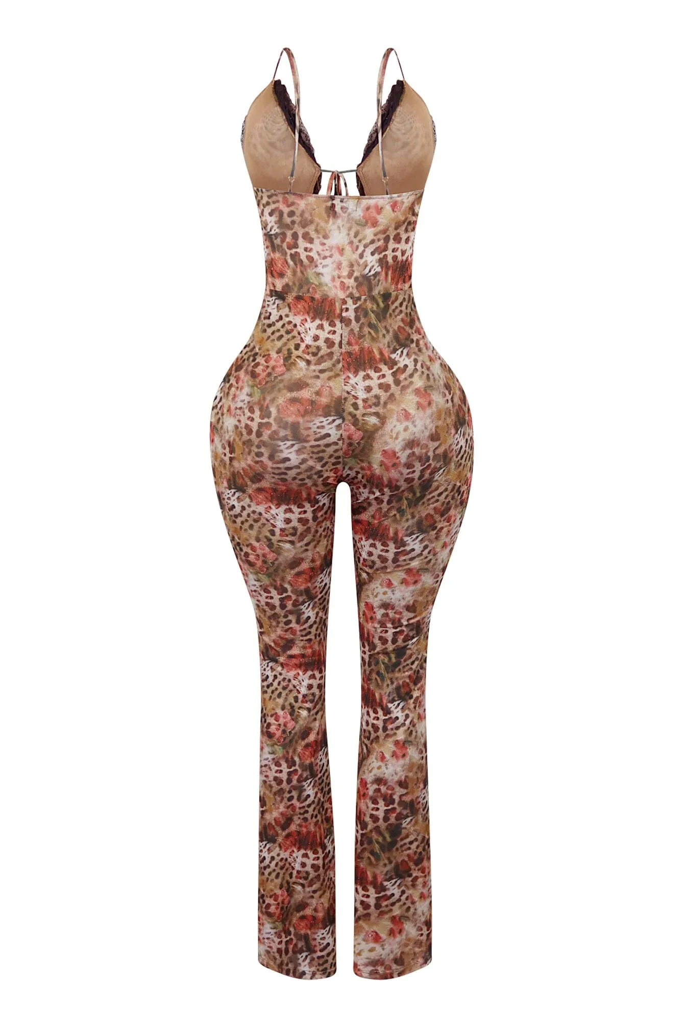 Go Hard Print Mesh Cami Jumpsuit