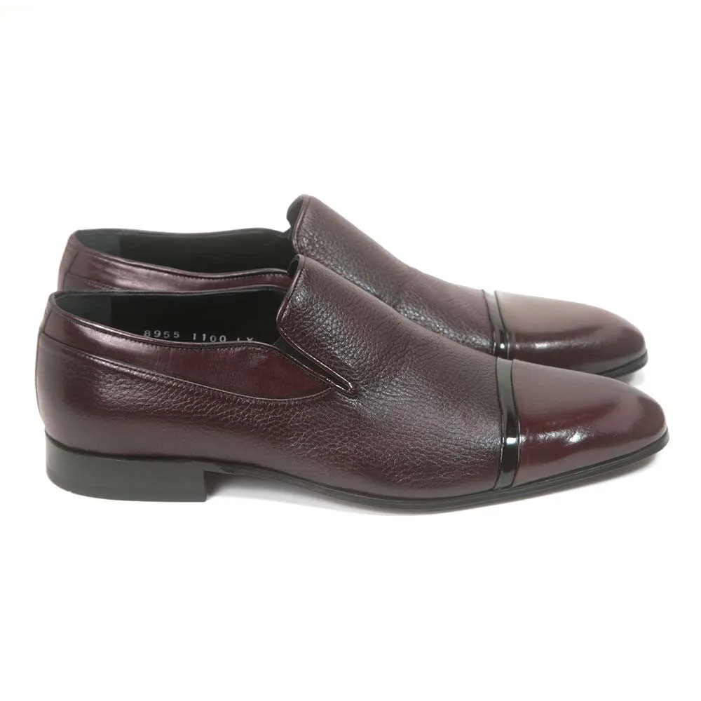 Golden Pass Men's Burgundy Double Gore Leather Sole Slip-On