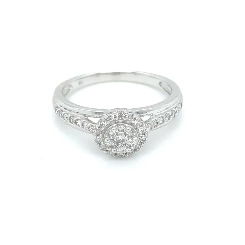 'HARPER' 9ct White Gold Cluster Diamond Ring