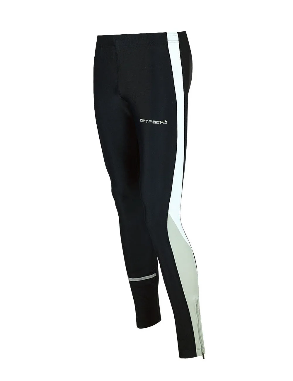 Herren Laufhose Tight Lang Schwarz