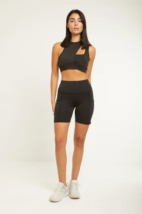 HIIT BIKER SHORTS - BLACK