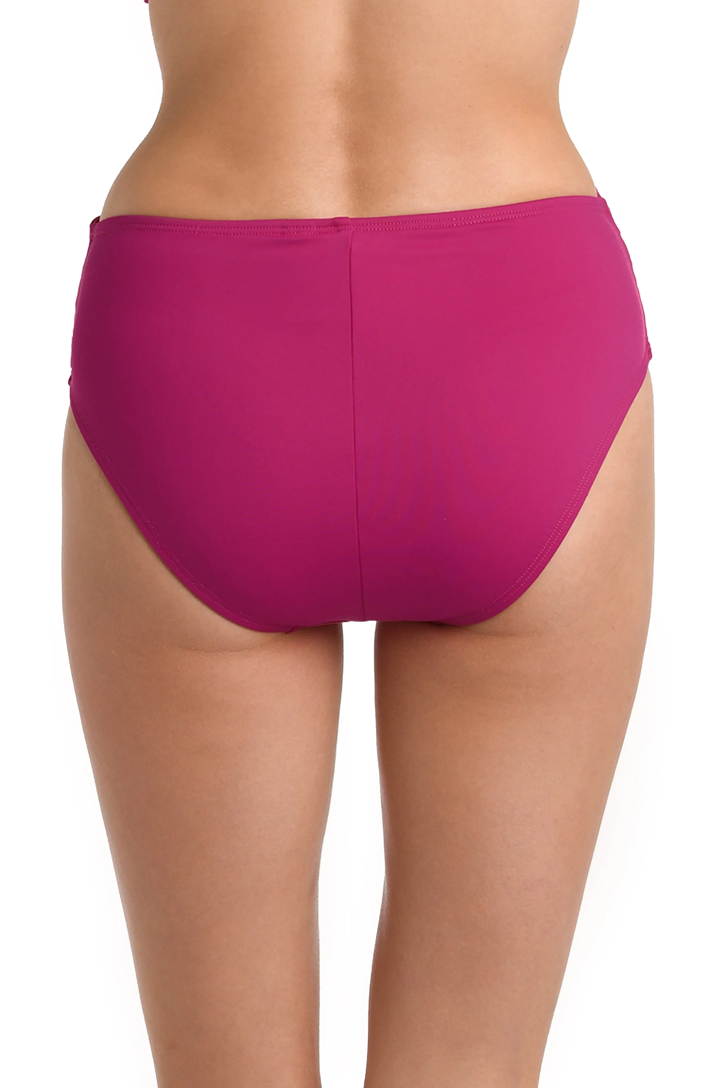 Island Goddess Mid-Waist Sash Band Bottom - Magenta