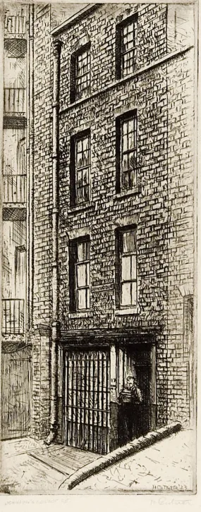 Johnson's Court London Etching