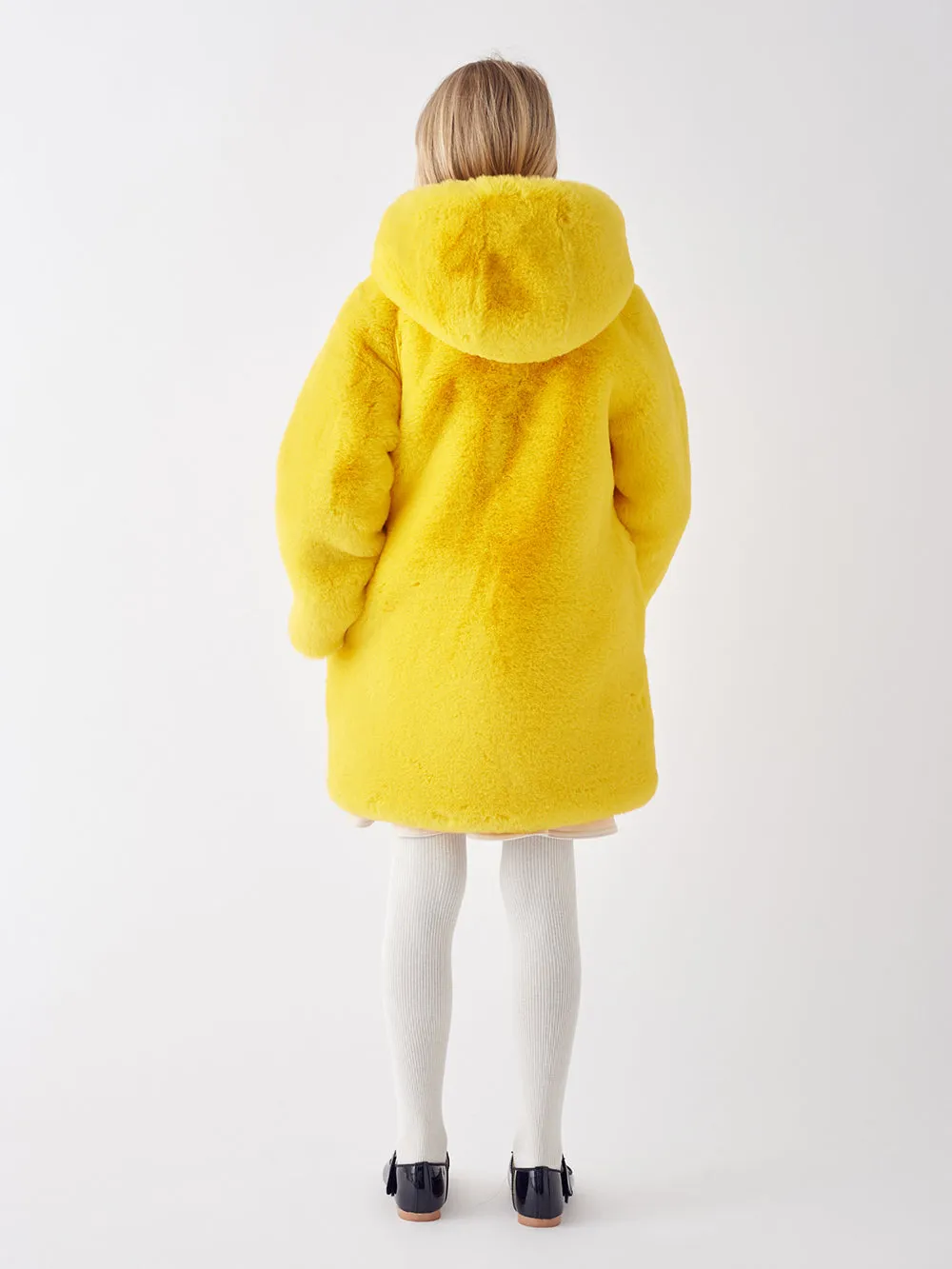 KIDS FAUX FUR EILLE HOODIE COAT