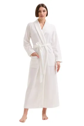 Long Dressing Gown in Ivory