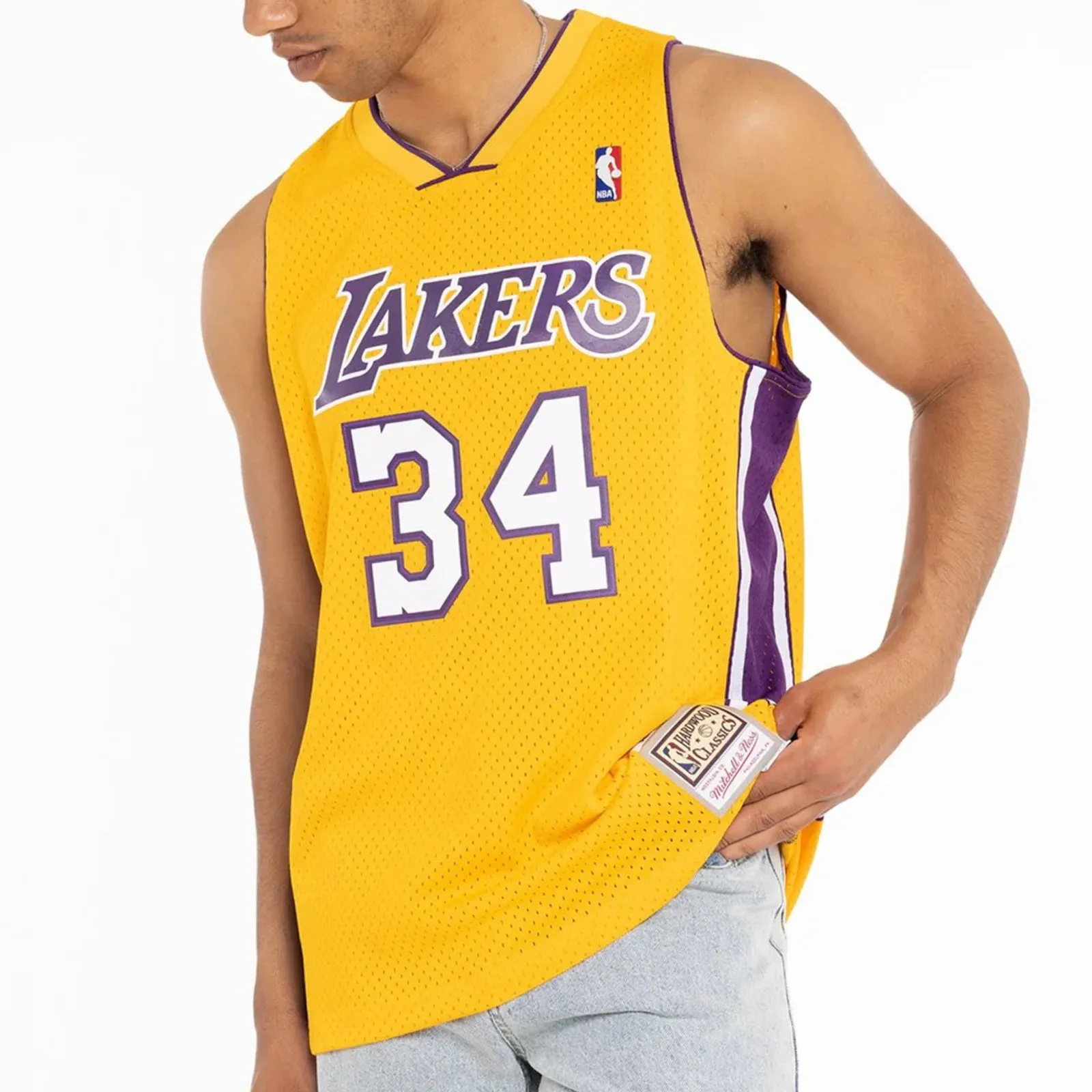 Los Angeles LA Lakers 1999-00 Lakers Shaquille O'Neal 34 Hardwood Classics Swingman Alternate Jersey by Mitchell & Ness