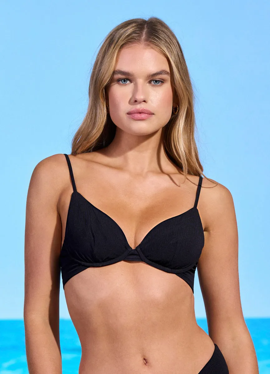 Maaji Midnight Black Dainty Underwire Bikini Top