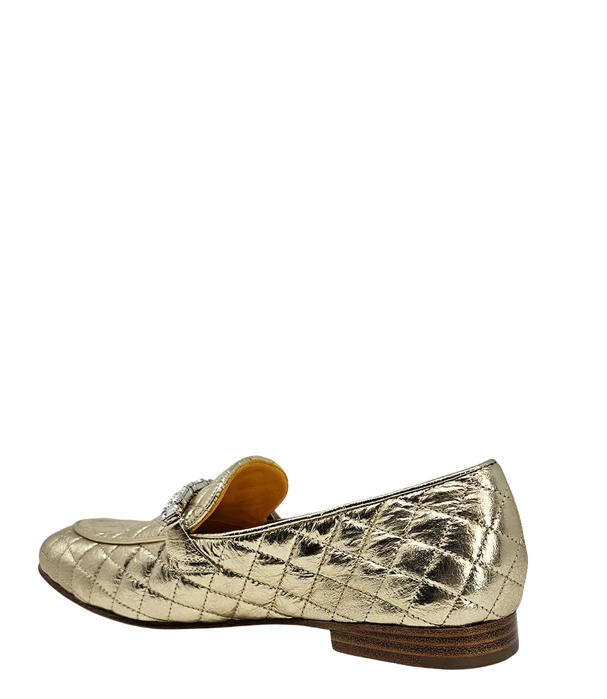 Madison Maison™  Gold Quilted Flat Loafer