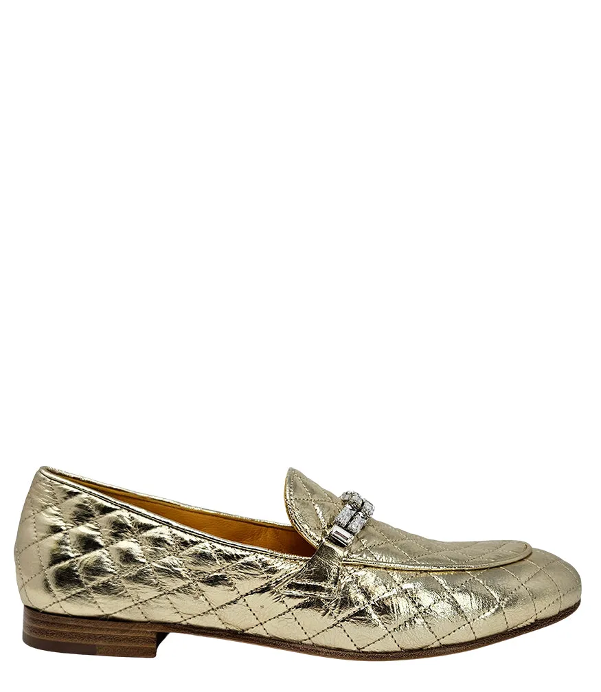 Madison Maison™  Gold Quilted Flat Loafer