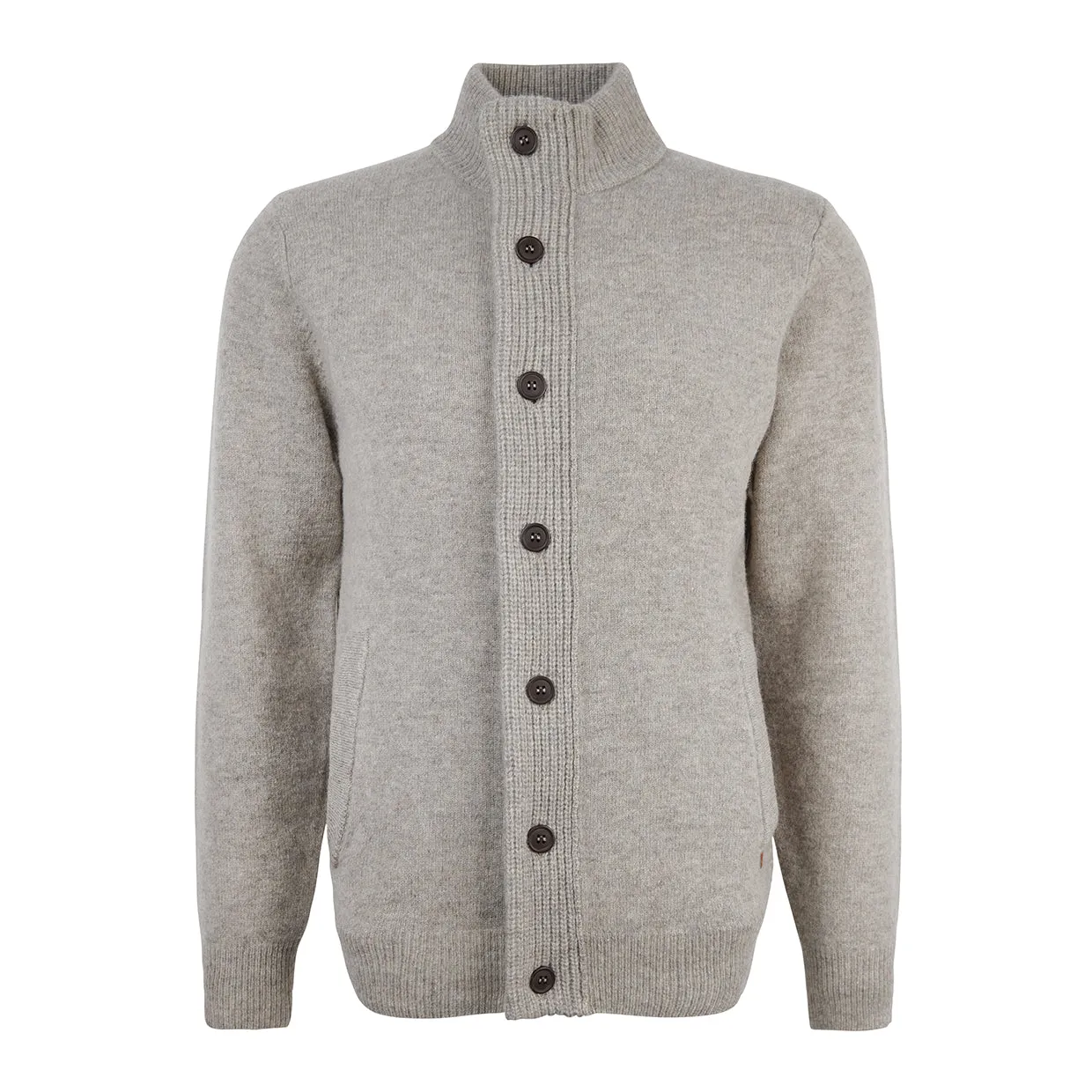 Maglione Uomo Barbour Patch Zip Thru Grigio