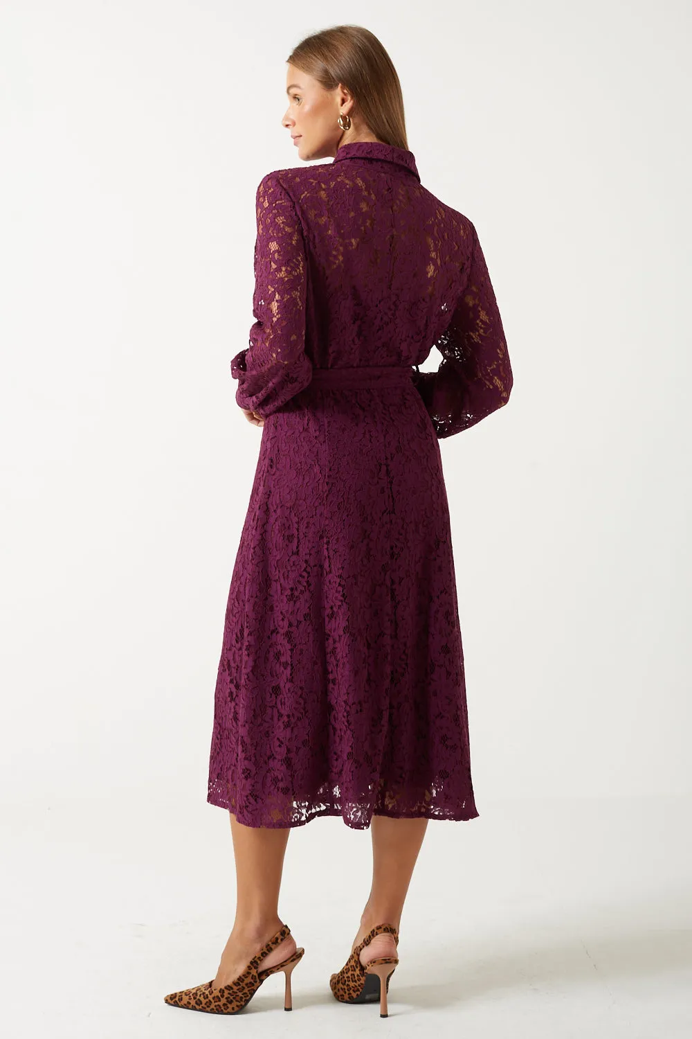 Marc Angelo Lace Shirt Dress