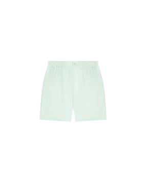 Mens DNA Linen Mid Length Shorts—opal green