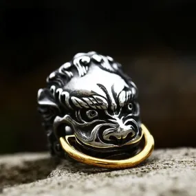 Men's Punk Gatekeeper Beast Ring