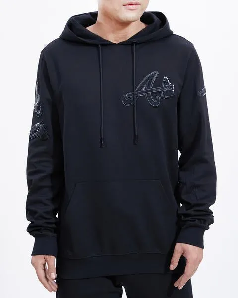 MLB ATLANTA BRAVES TRIPLE BLACK LOGO HOODY (BLACK)