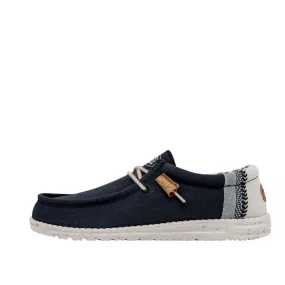 Mocassini Uomo Hey Dude Wally Break Stitch Blu Navy