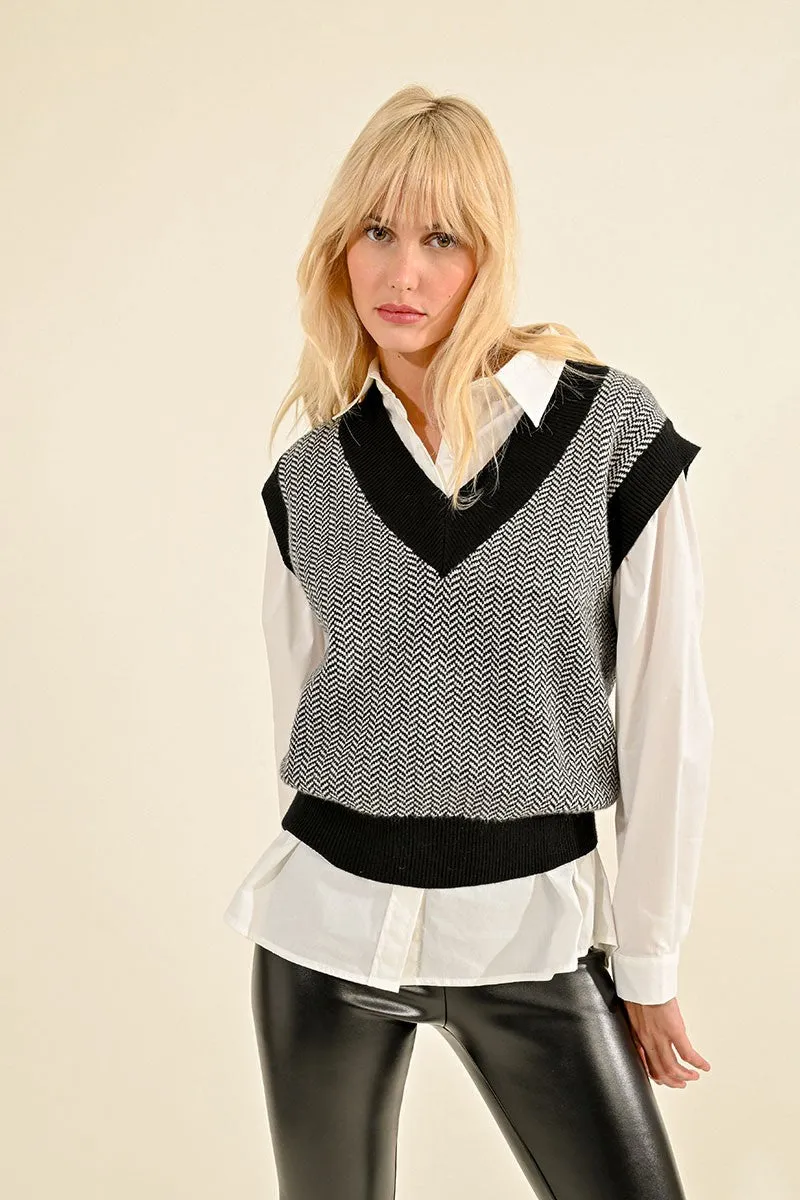 Molly Bracken Sleeveless V-Neck Jumper