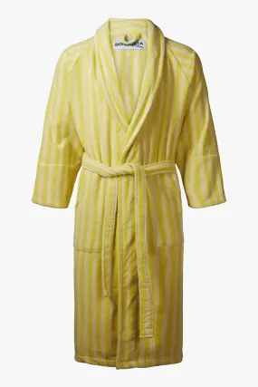 Naram Bathrobe Pristine & Neon Yellow