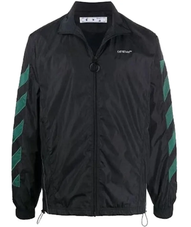 OFF--WHITE - Diagonal Nylon Jacket "Black"