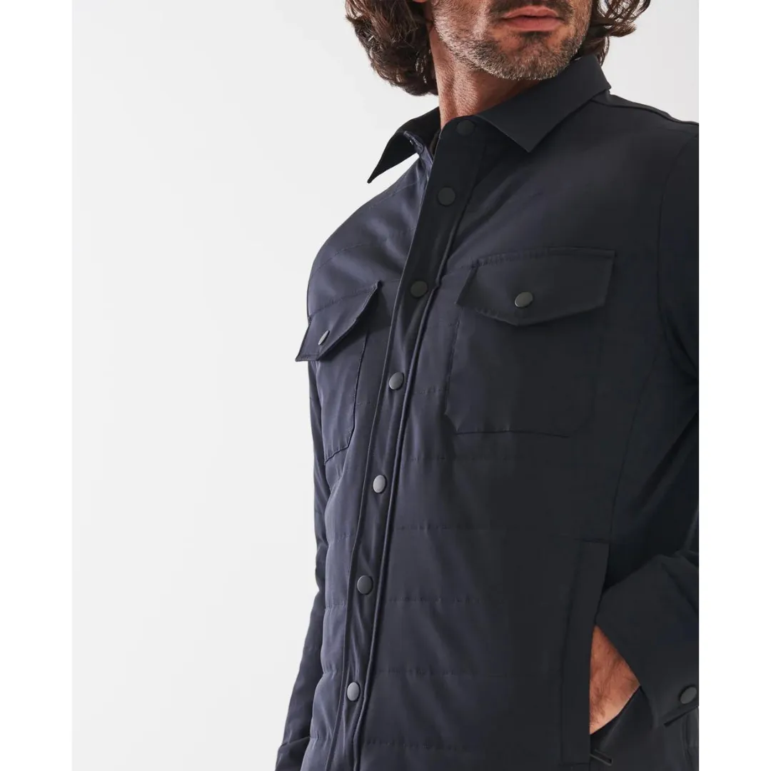 Patrick Assaraf Nylon Quilted Shirt Jacket