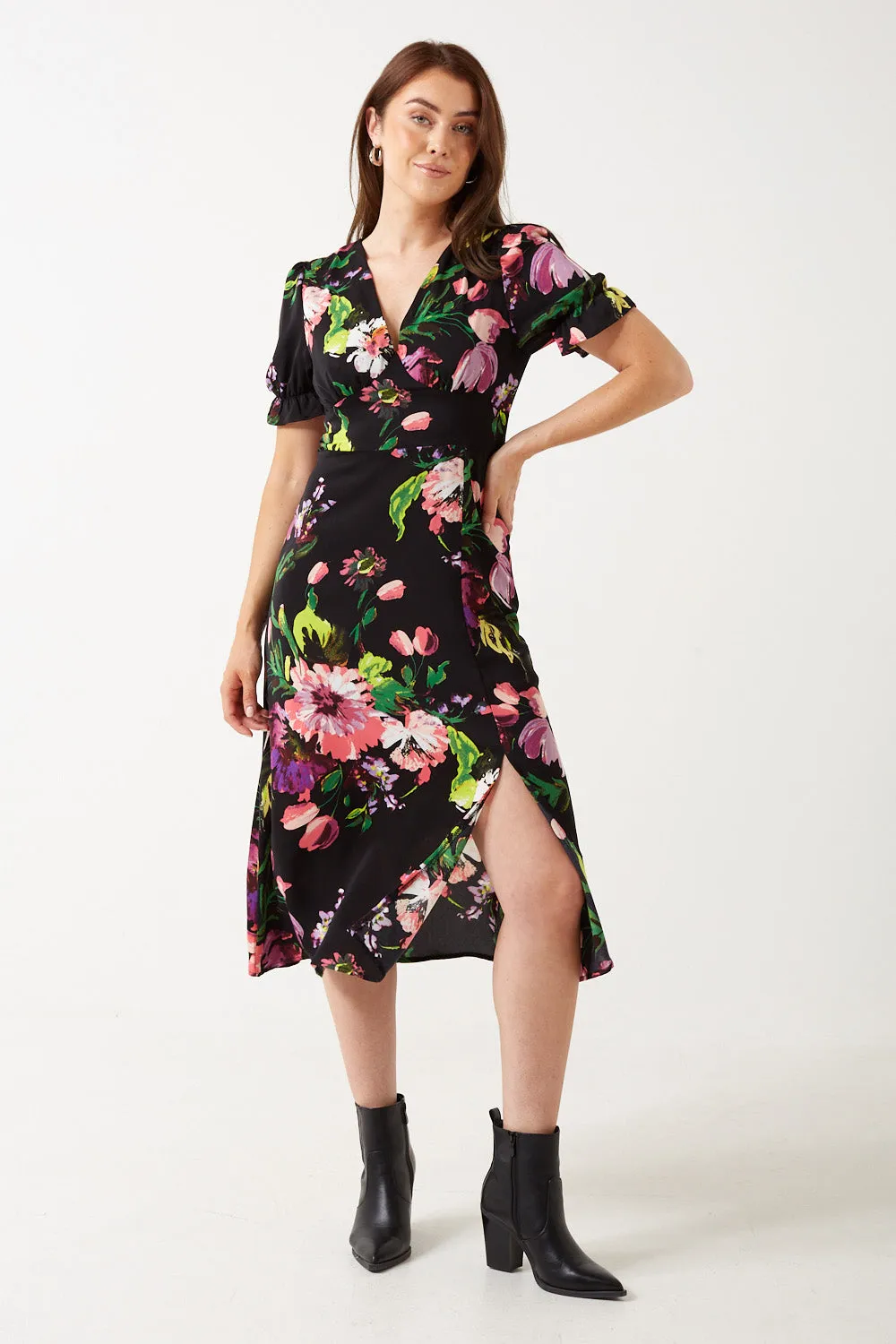 Pixie Daisy Ana Ruffle Sleeves Dress