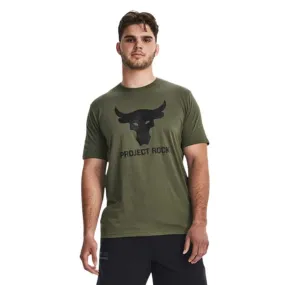 Playera Manga Corta para Hombre UA Project Rock Brahma Bull SS Verde