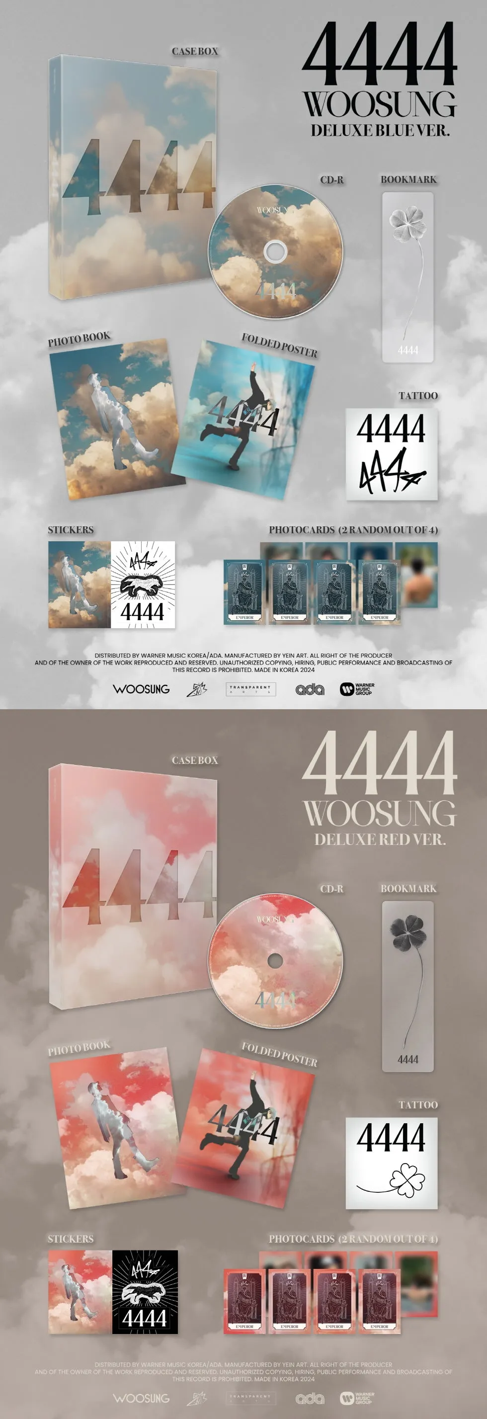 (PRE-ORDER) WOOSUNG - [4444] DELUXE 2 Version SET