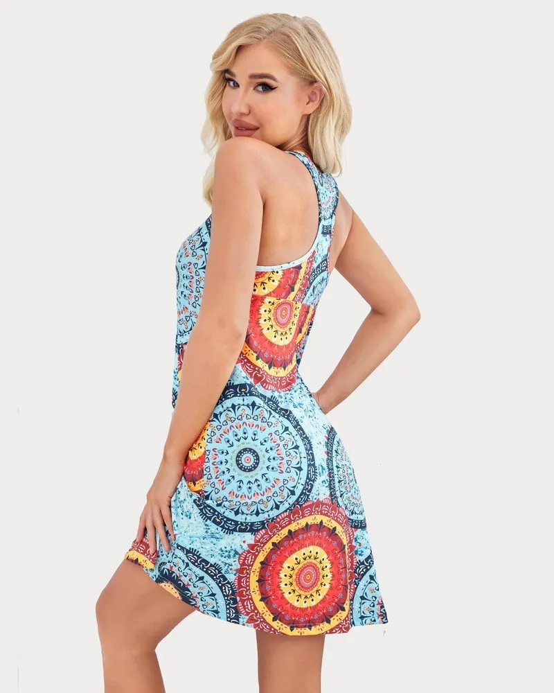 Printed Chemise Racerback Sleep Dress