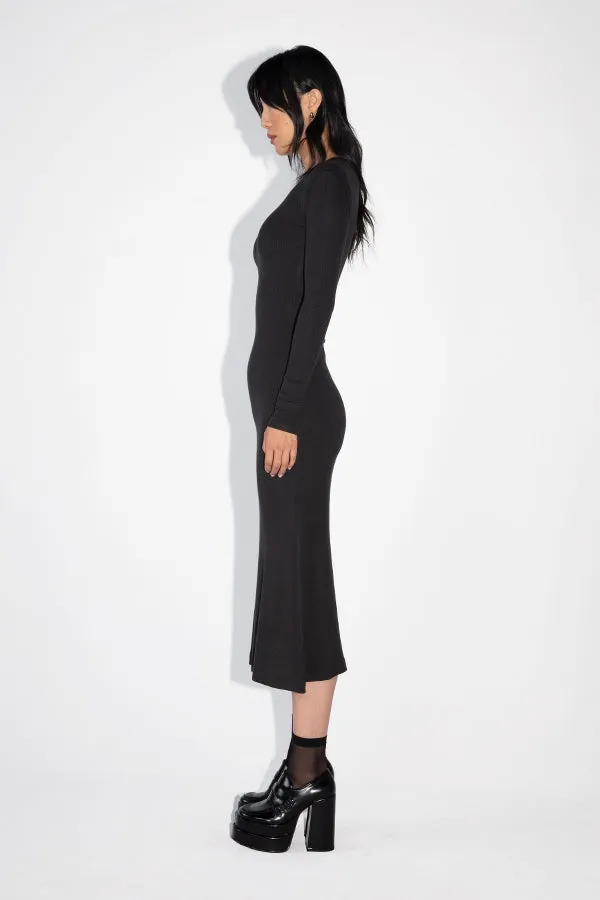 RIB KNIT LONG DRESS