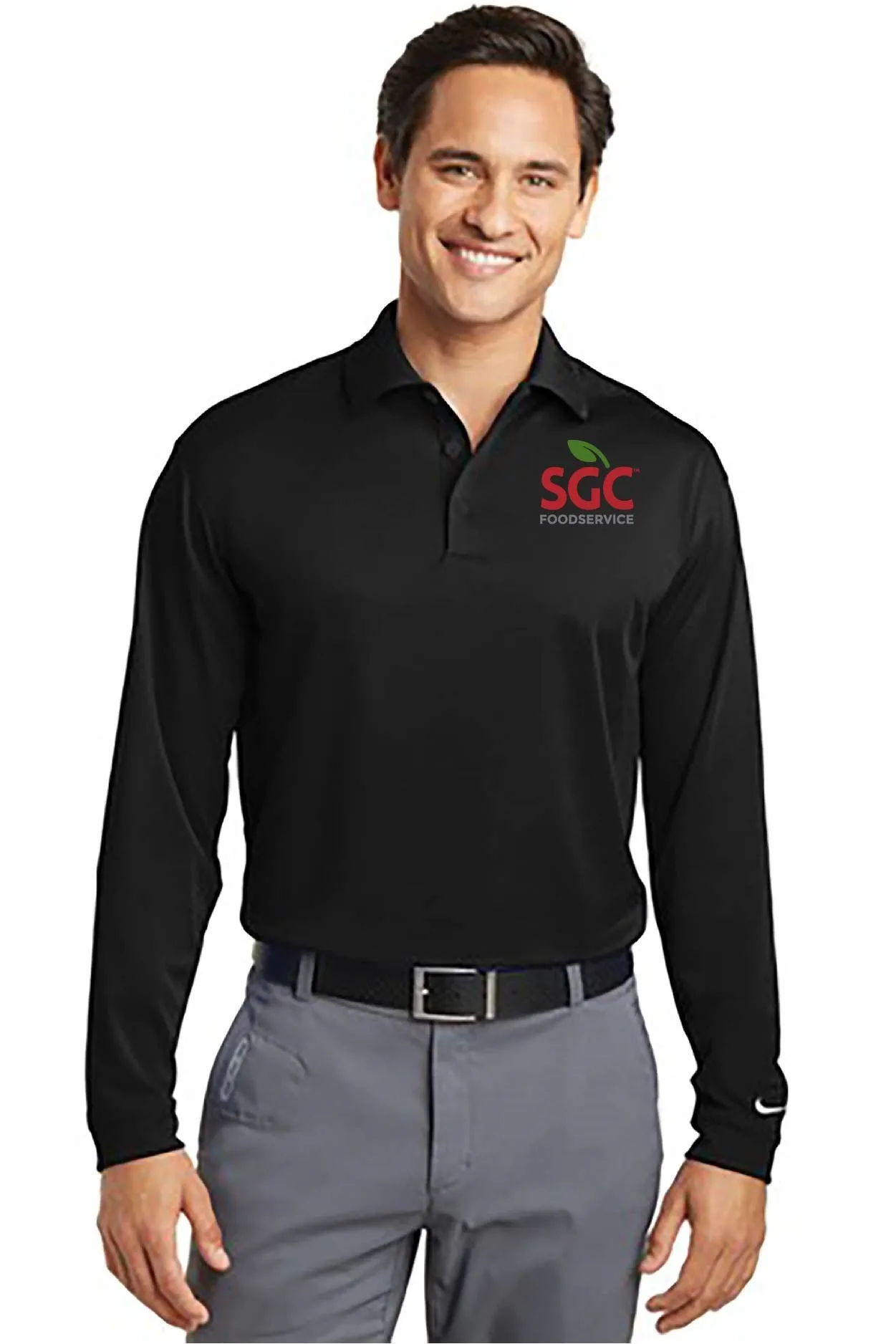 SGC Logo Nike Golf Long Sleeve Dri-FIT Stretch Tech Polo - 466364