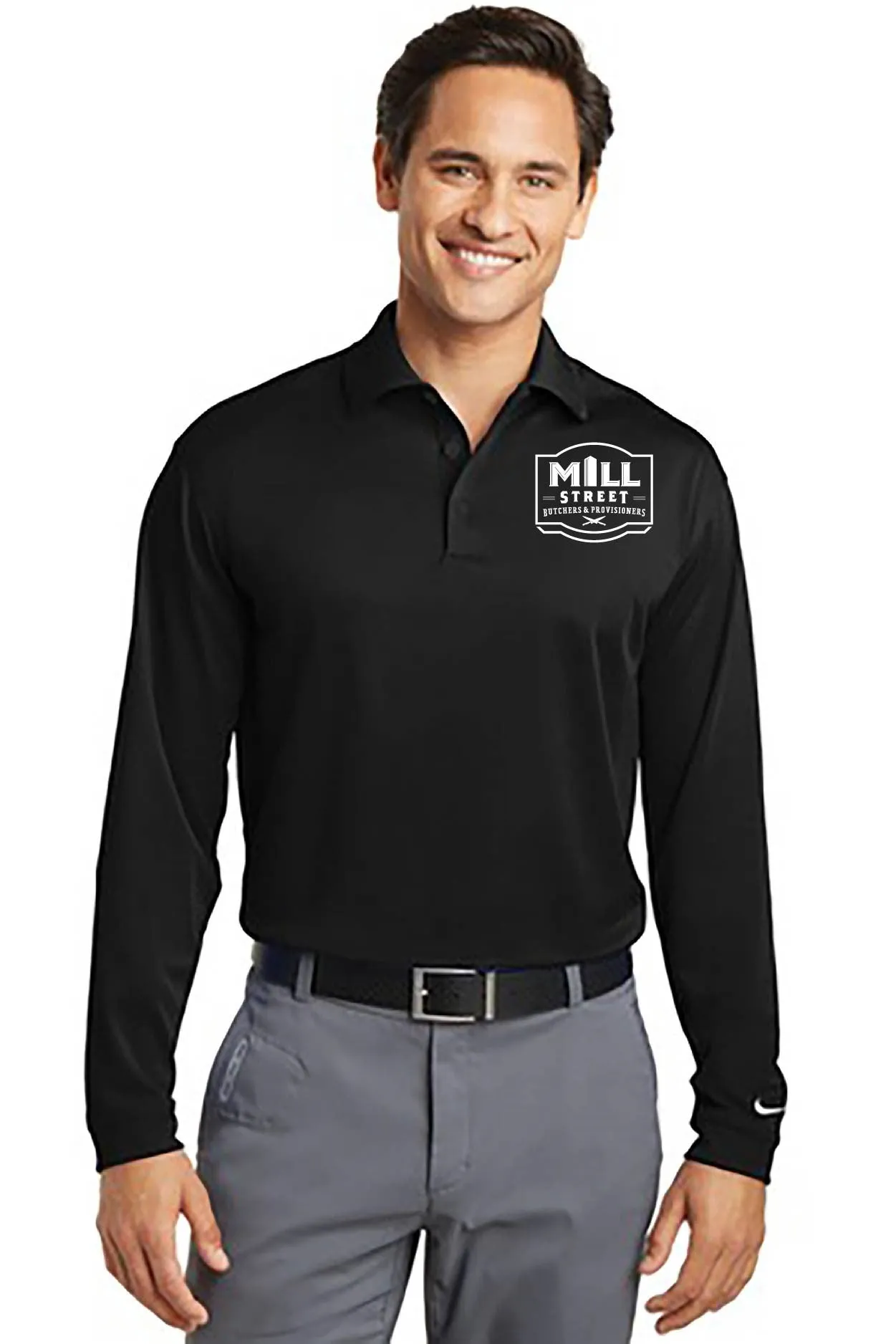 SGC Logo Nike Golf Long Sleeve Dri-FIT Stretch Tech Polo - 466364