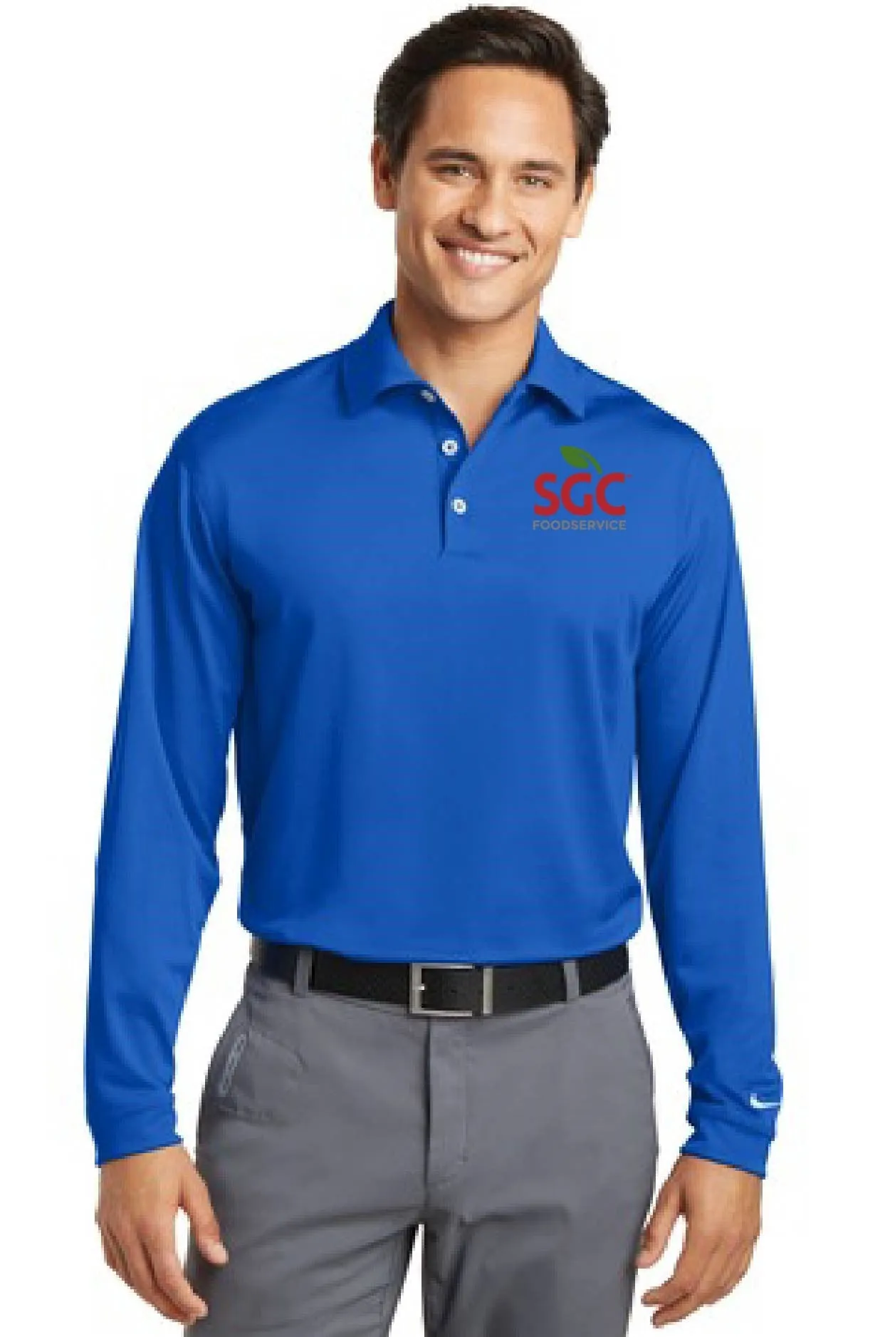 SGC Logo Nike Golf Long Sleeve Dri-FIT Stretch Tech Polo - 466364