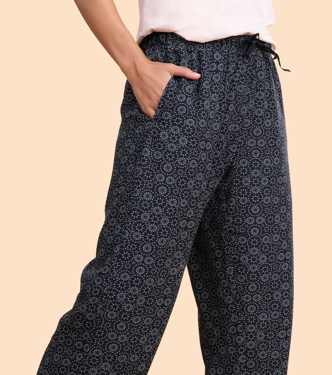 Slounge Pant | Modal Woven Printed Pull-On Pant