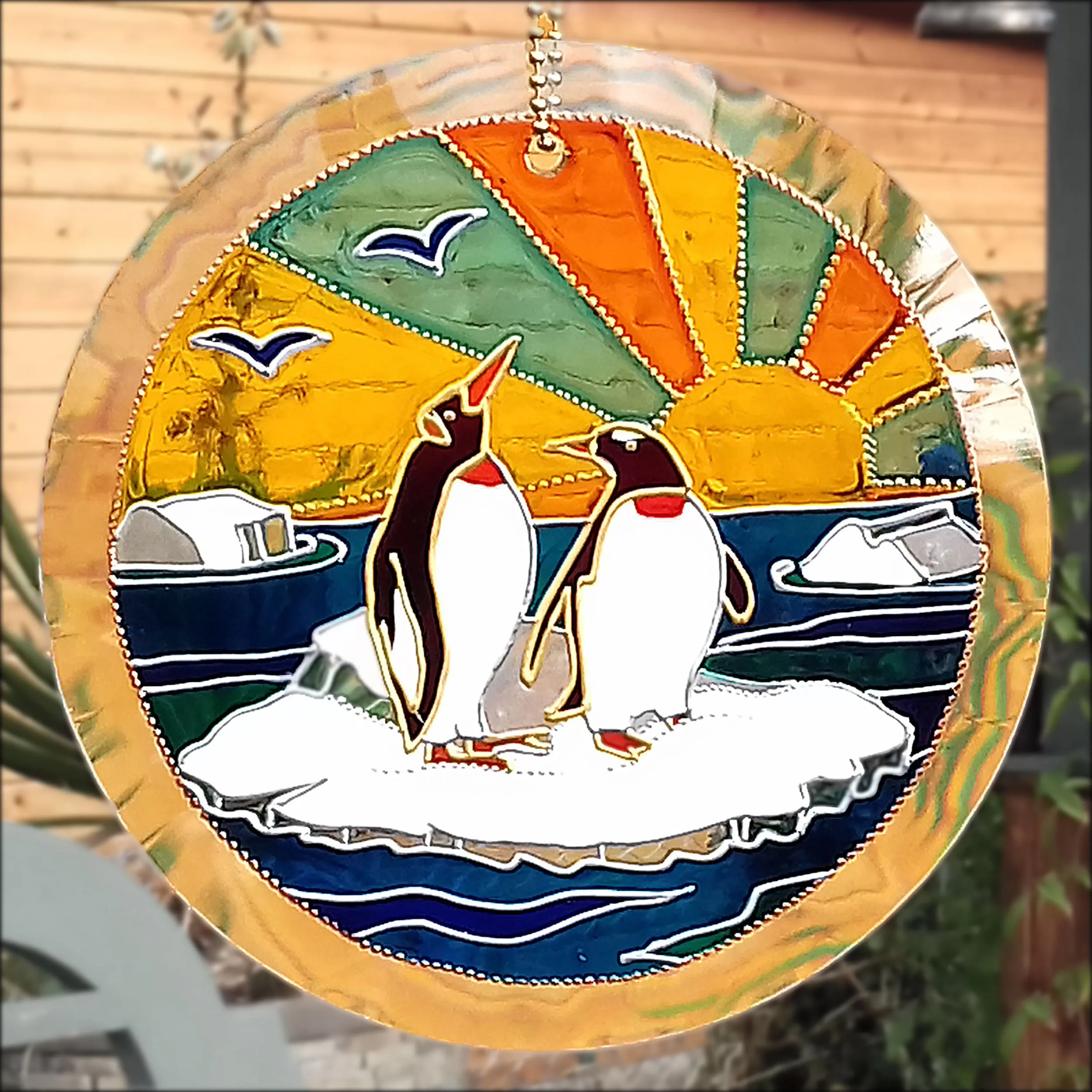 Snow Penguin Sun Catcher