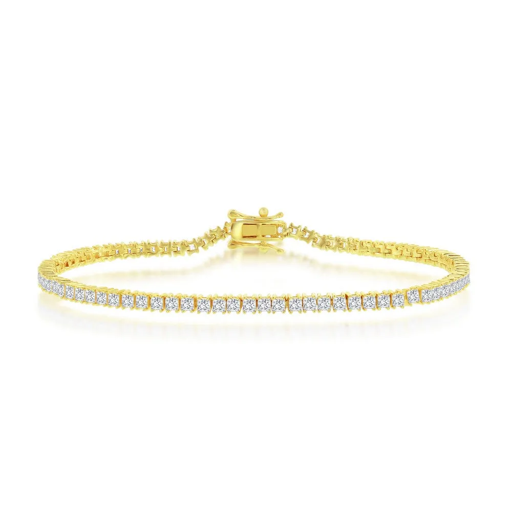 Tennis Bracelet - 3mm - Gold Plated