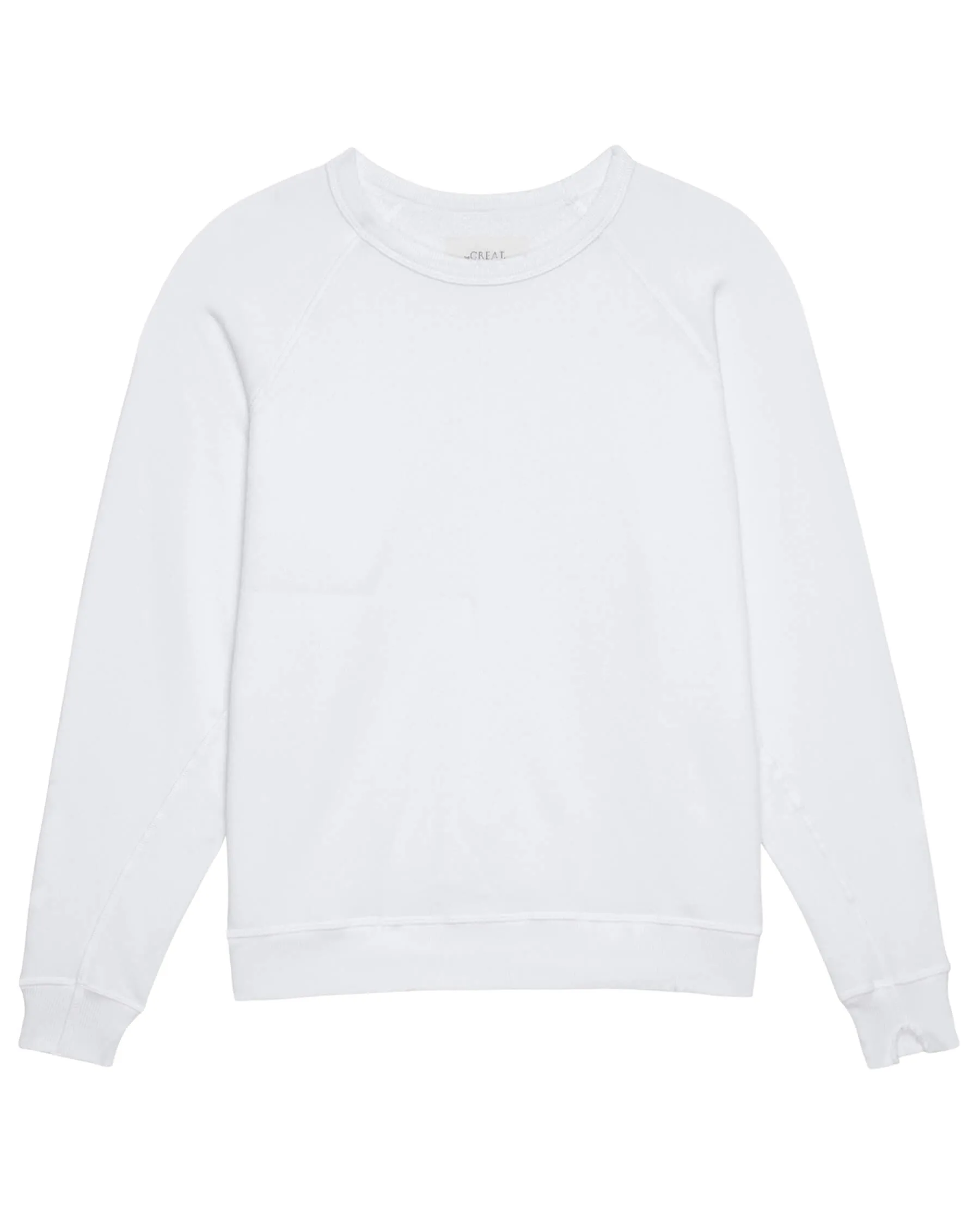 The College Sweatshirt. Solid -- True White