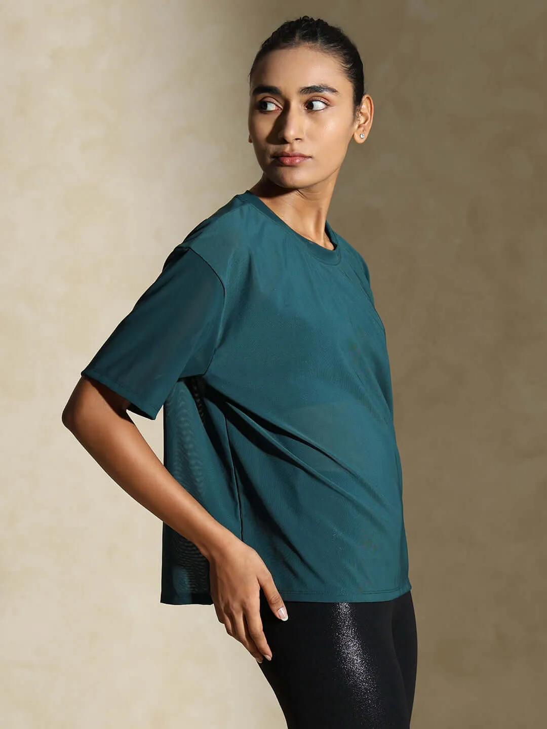 Traq Mesh Tee Teal