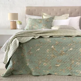 Trellis quilted toile Coverlet Set