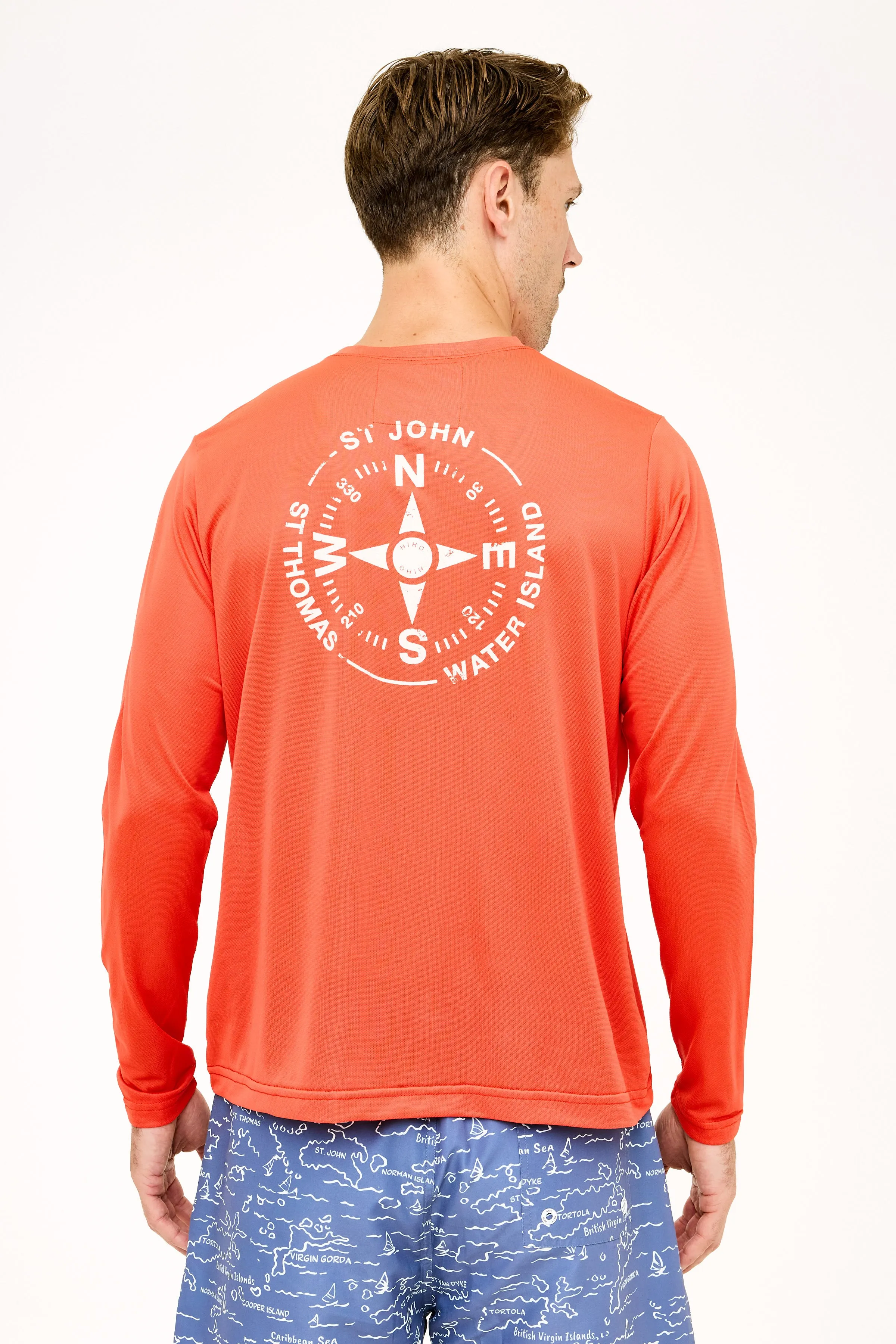 VI Compass UPF50 Shirt - Sunset Red