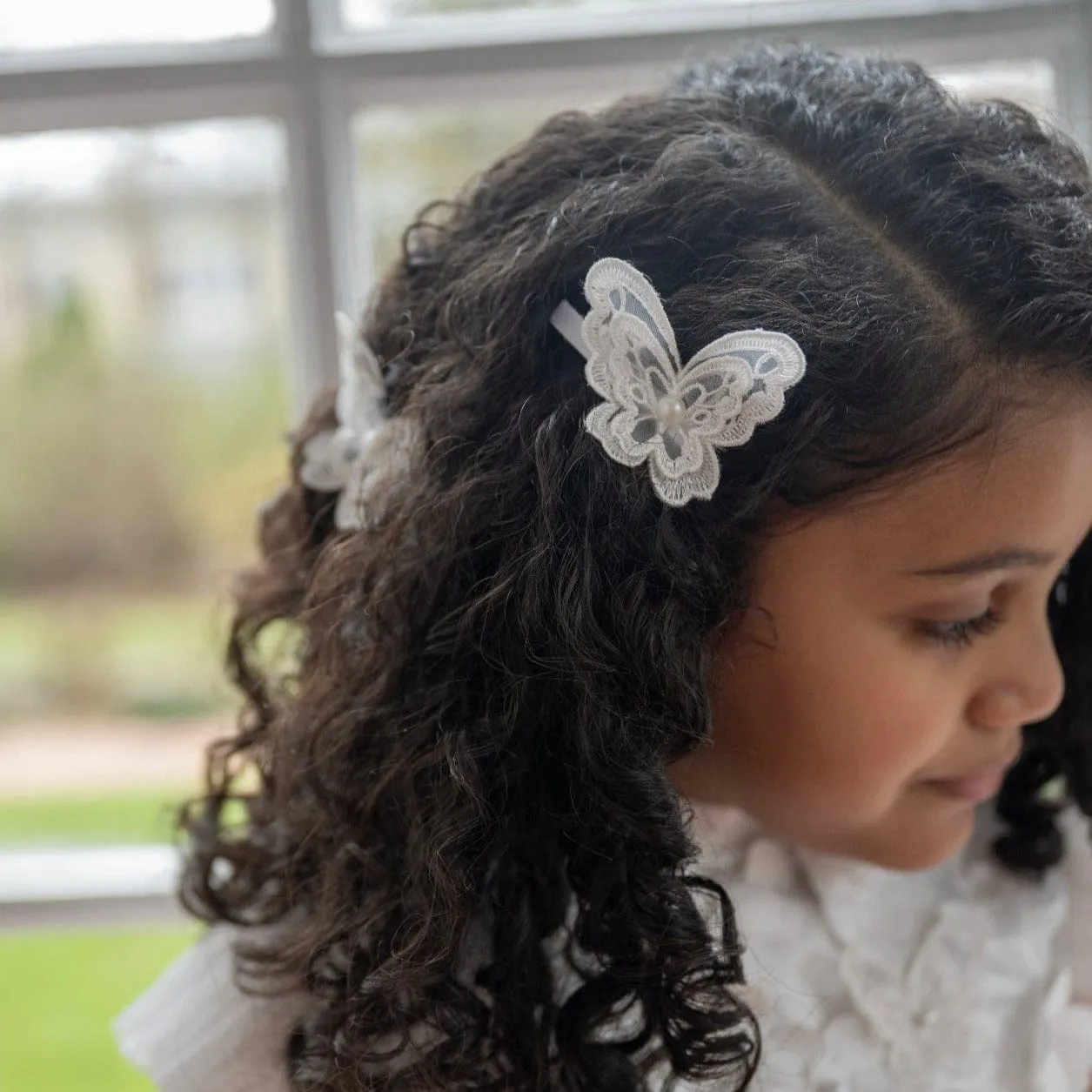 White Butterfly Hair Clip